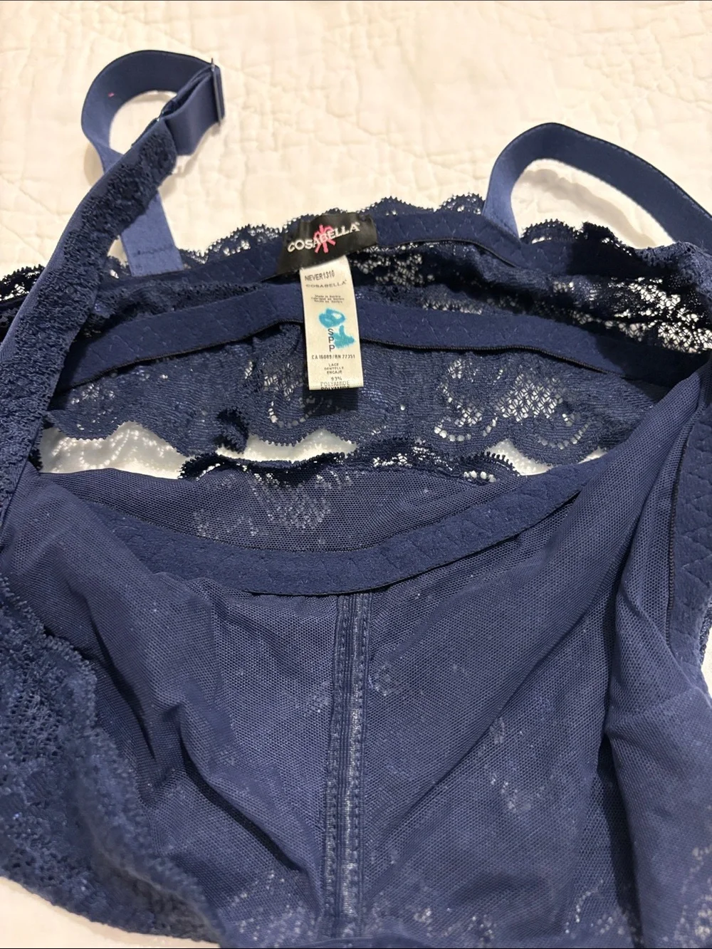 Cosabella Navy Never Say Never Lace Bralette